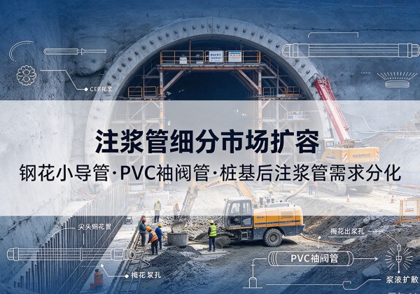 长阳注浆管细分市场扩容，隧道钢花小导管、PVC 袖阀管、桩基后注浆管需求分化